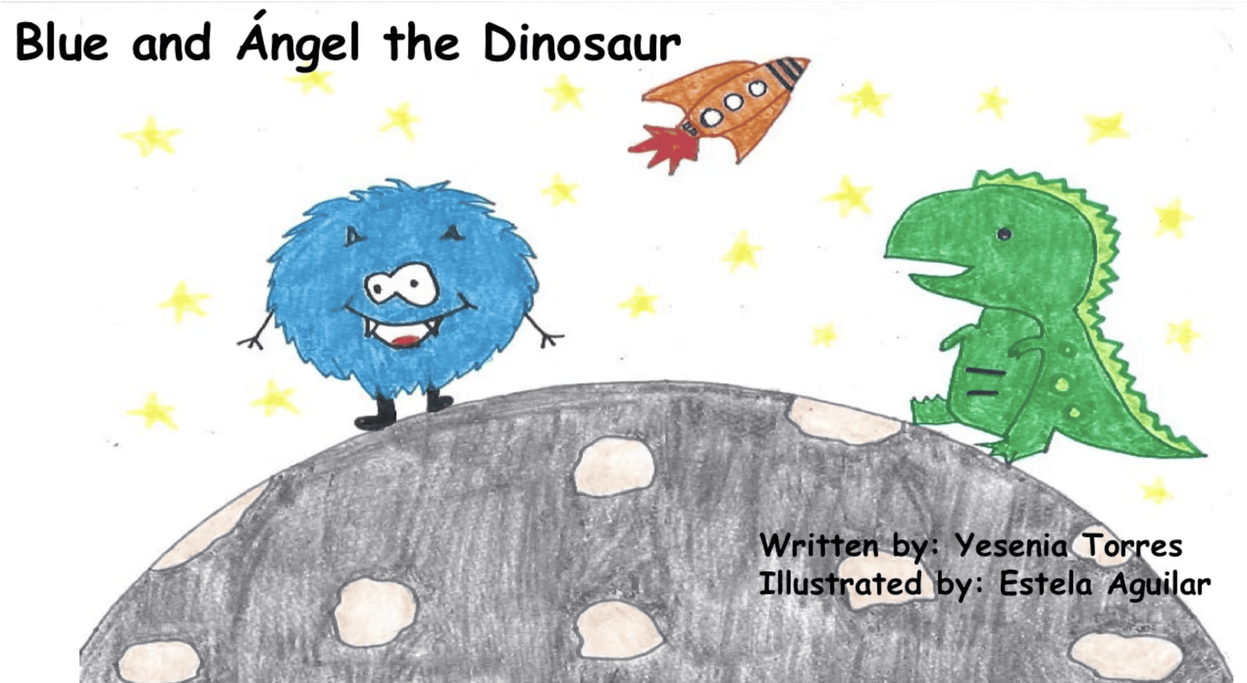 Blue and  Angel  the Dinosaur